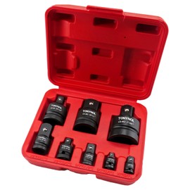 TONYNOL 8 Piece Impact Socket Adapter and Reducer Set,1/4" 3/8" 1/2" 3/4" 1"Drive Socket Adapter Set,Cr-Mo Steel,With a Storage Case.