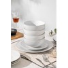 FOBENTA Stoneware Dinner Plates,Embossment Ceramic Dish Set for 4,4 Piece
