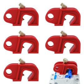 JA&MIU Universal Circuit Breaker Lockout Device Kit - Lockout Tagout Set for Single & Multi Pole Breakers Loto Safety Compliance 5 PCS