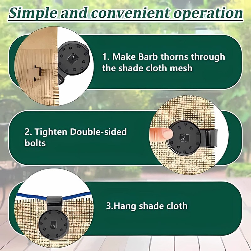 100Pcs Shade Cloth Heavy Duty Lock Grip Plastic Clips for