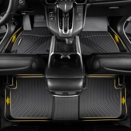 GINOWY-Floor Mats & Cargo Liner for Ford Edge 2015-2025丨 TPE All Weather Car Mats Rubber Liners for Ford Edge Accessories Cargo Trunk Mat