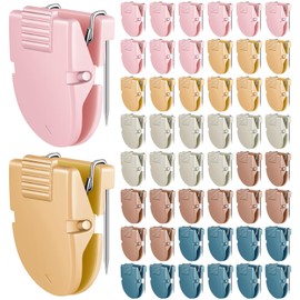 Feifeiya 50 Pcs Cubicle Clips Fabric Panel Cubicle Accessories Fabric Partition Panel Wall Clip Office Photos Wall for Notes Memos Standard Size, 40-Sheet Capacity (Boho Color)