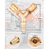 Compressed Air Distributor Triple with Couplings Brass Coupling Plug, ZITFRI