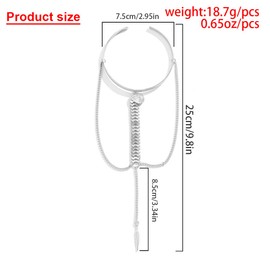 Arm Cuff Upper Cuff Bracelets for Women Silver Gold Adjustable Bracelet Bangle Minimalist Simple Bracelet Wedding Fashion Jewellery, Metal