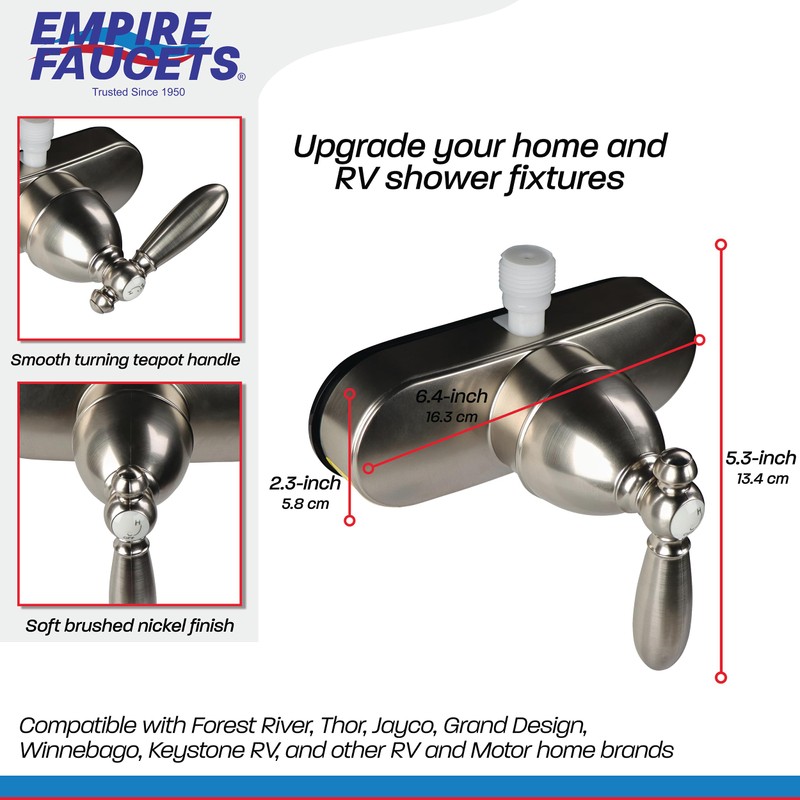 Empire Brass U-YSL53VBNLVR-E Single-Lever Shower Valve (4", Nickel),1 Pack