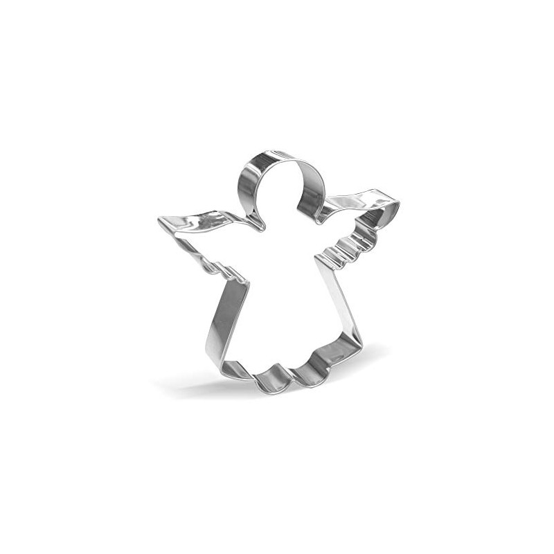 Keewah 4.3 Inch Angel Cookie Cutter - Stainless Steel