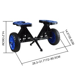 YONK Kayak Cart, Adjustable Canoe Dolly Cart Universal for Paddle Board Surfboard SUPLoad Capacity: 220LBS, Type: Kayak Cart