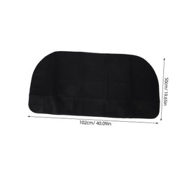 CAXUSD Fireplace Rug Fireproof Half Mat Durable Floor Protector for Stove Fire Pit Stylish Design Secure for Use Black