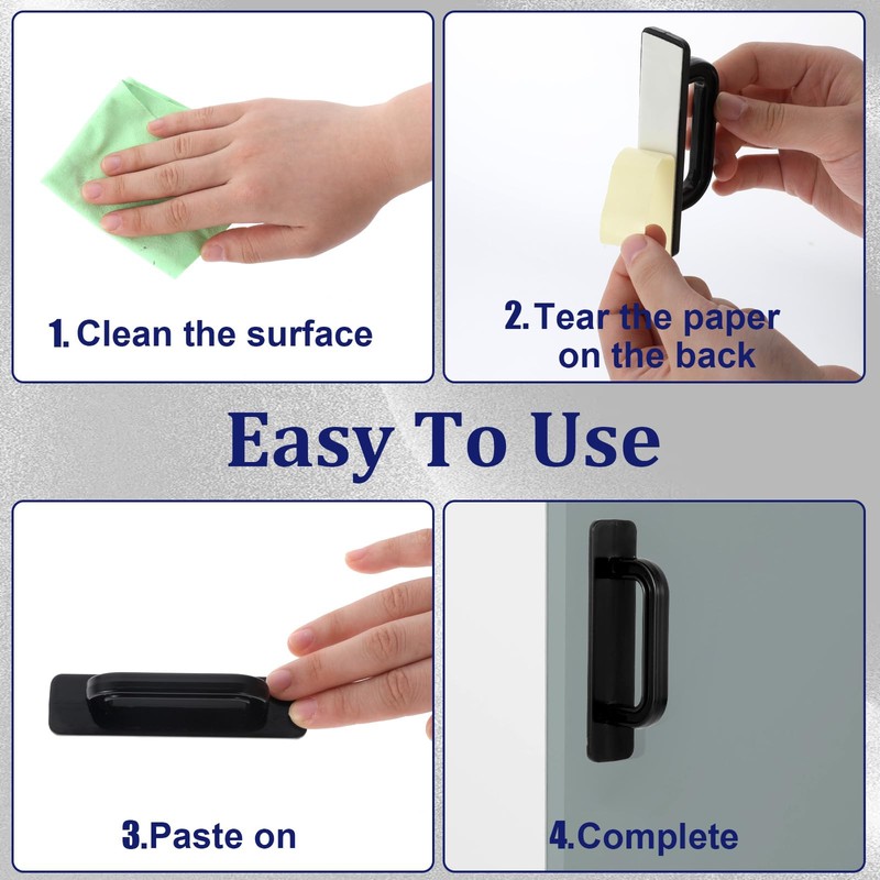 Aeaocvo 2 Pack Adhesive Handles, Stick on Cabinet Handles, No