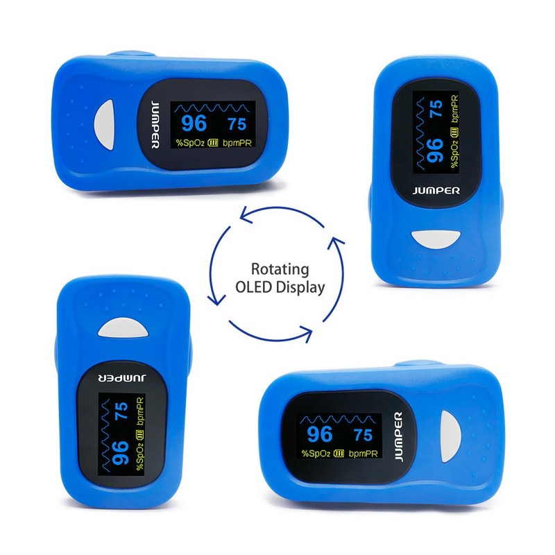 Jumper Blue Pulse Oximeter with Heart Frequency Display
