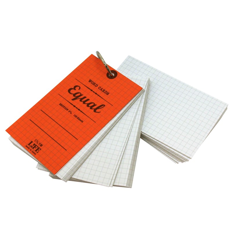 Life Equal Word Card 5 x 3 Size Square [Mint