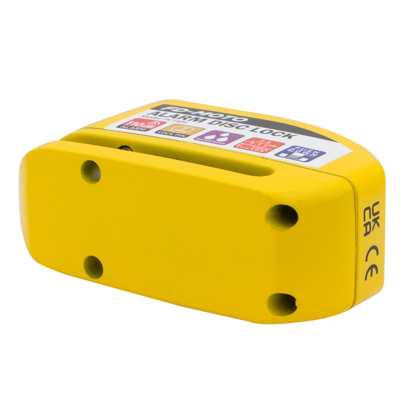 FD-MOTO Alarm Disc Lock & Reminder Cable Yellow