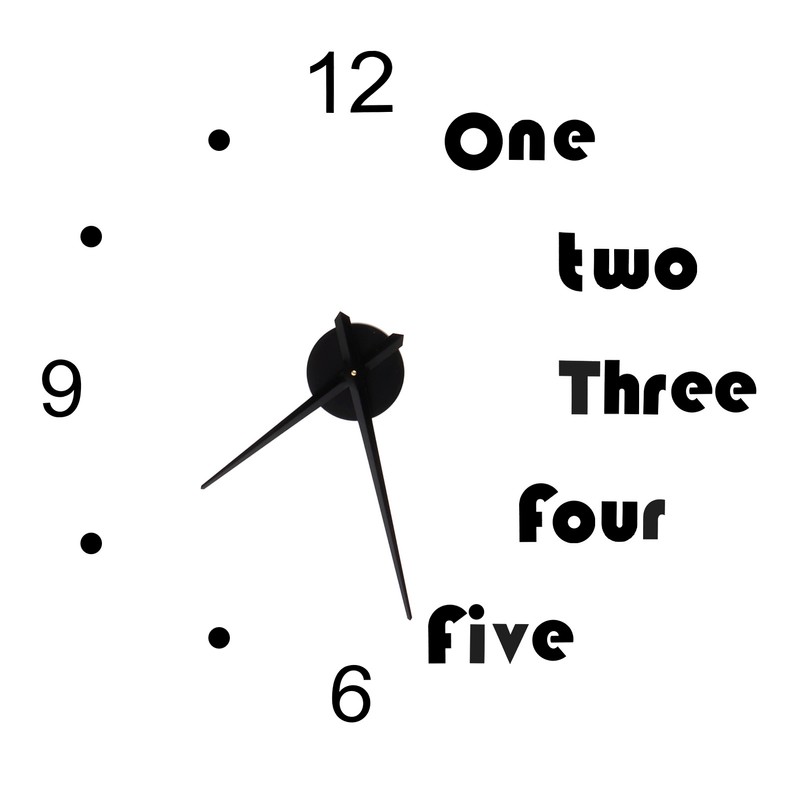 Acrylic Wall Clock DIY Mirror Stickers Modern Wall Art Decal
