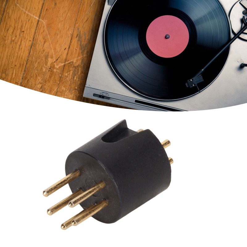 Vinyl Turntable 5 Pin DIN Gold Plated Male Plug Tonearm