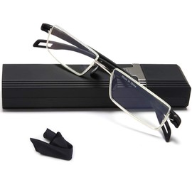 Reading Glasses Half-Frame Computer Readers for Men and Women +1.75 Anti-blue Lightweight Quality Thin Optics Eyeglass