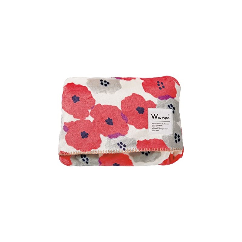 World Party W082-085 4-Way Cushion Blanket, Peony Red, 39.4 x