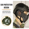 Aoutacc Airsoft Protective Gear Set, Half Face Mesh Masks with