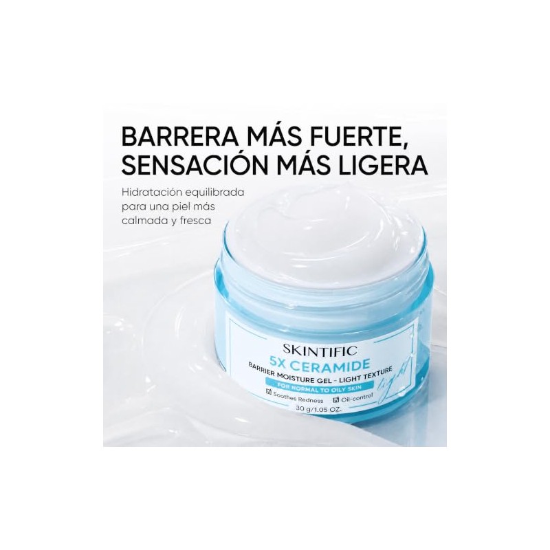 SKINTIFIC Gel Hidratante Facial 5X Ceramida Light 30g