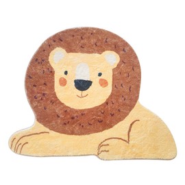 LIULA Soft Plush Cut Lion Rug for Kids Room-Alphabet Rug Non Slip Nursery Rug Bedroom Playroom Rug Washable Classroom ABC Circle Rug for Kids Baby Toddlers,31.5"×39.4"