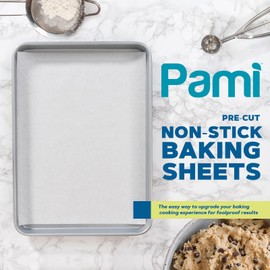 PAMI Non-Stick Baking Sheets -200 Pre-Cut Disposable Cookie Sheets [4 Bags x 50 Sheets Per Bag]- 12''x16” Baking Parchment Paper For Oven, Air-Fryer, Cooking & Grilling- Freezer Safe Oven Sheets