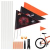 3pcs Bike Flag, Adjustable Bicycle Flag with Pole Black Spider