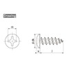 Osato Stainless Steel Stacking Truss Head 0.2 inch (6 mm)