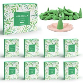 LA BELLEFÉE Incense Cones Citronella - 120 pcs, Assorted Scents with Incense Holder, for Patio, Camping, Patio, Hiking,Outdoor