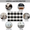 Cekene Buffalo Checkered Black and White 60×130cm Checked Runner Rug