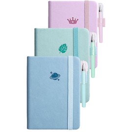 MXHBSTP 3 Pcs Pocket Notebook Set, Small Notebook, A7 Portable Small Notebooks Pocket Size Notebook and Pen Set Mini Notebook Apply to Note-Taking, Journaling, and Everyday Writing