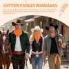 PJPSAA 4 Pack Cotton Bandana Paisley Bandanas Headband Cowboy Head