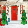 Chunm 2 Pcs Christmas Tree 3D Windsock Applique Christmas Tree