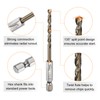 sourcing map 1/4" Hex Shank Drill Bit 9/64" Gold Oxide