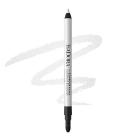 IsaDora Perfect Contour Kajal- Starker Halt ohne zu verwischen - Kajalstift Schwarz ideal für Smokey Eyes - Hochpigmentiert und Hypoallergen - Einfaches Auftragen - Lidstrich Stift, Simply White