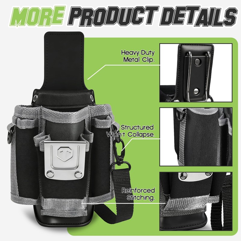 Upgraded Tool Pouch with Belt Clip Replace for MP1X, Leather