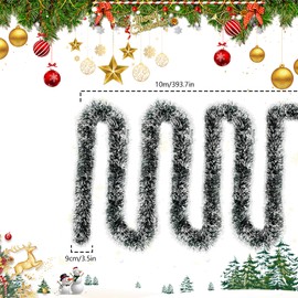 YongSral Christmas Garland 10 m, Artificial Fir Garland, Christmas Garland, Fir Green, Christmas Decoration Garland, Fir Green Christmas Garland for Stairs, Fireplace and Party