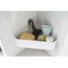 Yamazaki 4264 Magnetic Bathroom Corner Toy Rack, White, Approx. 13.0