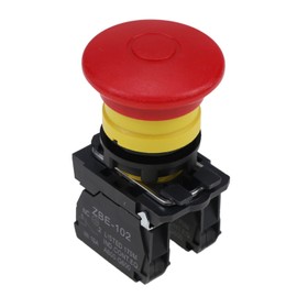 Holdia Emergency Stop Switch 122514GT, Push Button, Hinge Lever, ON-OFF, Red, Compatible with Genie S-80 S-85 V-1832 V-1854 V-2470 Z-34/22 Z-45/22