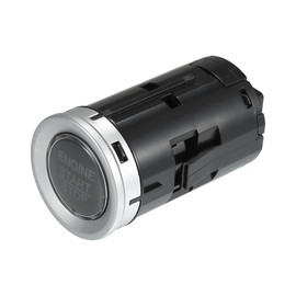 A ABSOPRO Push Button Starter Switch Engine Start Stop Switch Button for Honda Fit 2015 2016 2017 2018 Silver Tone Black