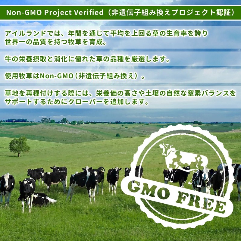 NICHIGA(ニチガ) GRASS FED WPI instant ホエイプロテイン 500ｇ〔rBGH and rBST牛成長ホルモン不使用〕GMO-Free グラスフェッド
