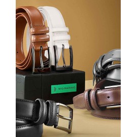 Marino’s Premium Belt Men, Genuine Leather Dress Belt for Men, Casual Mens Belt in Gift Box
