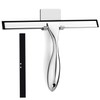 All-Purpose Stainless Steel Shower Squeegee with Adhesive Hooks, Bathroom Cleaning