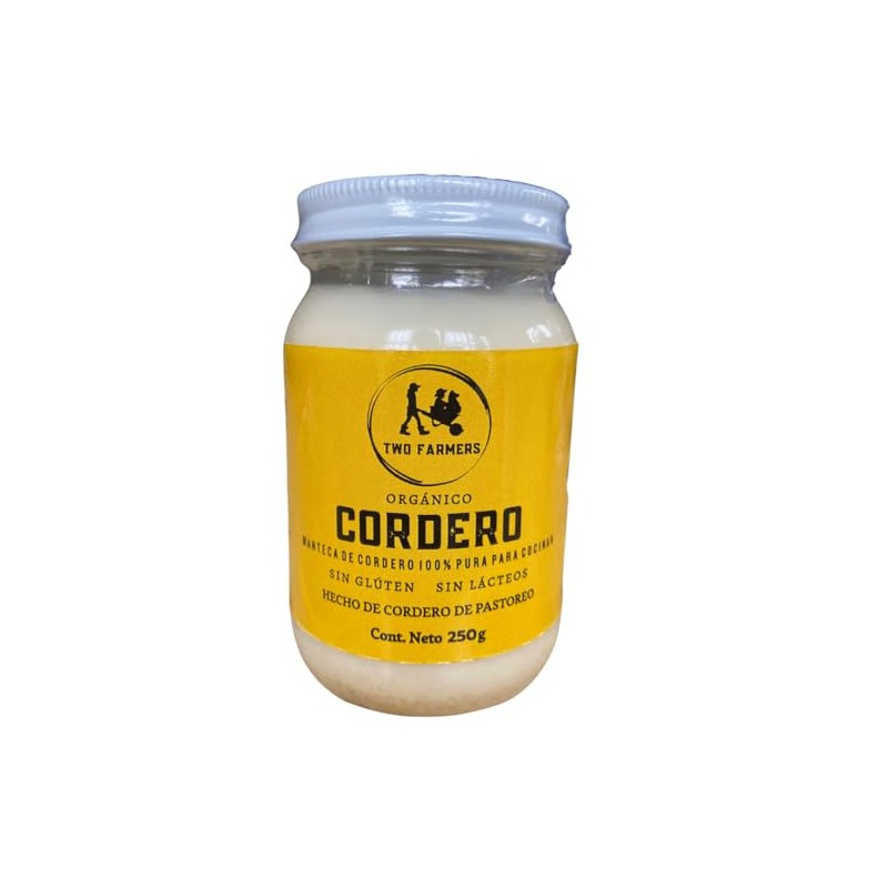 TWO FARMERS Manteca de Cordero 100% Pura Orgánica para cocinar