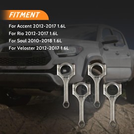 cycwer 4pcs G4FG Engine Connecting Rod 23510-2B000 For Accent Verna Creta Elantra HB20 Forte Cerato 1.6L