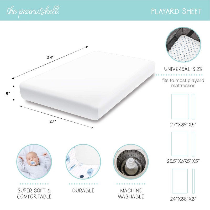 The Peanutshell Mini Crib Sheet Set - 3 Pack -