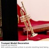 Trumpet Model Ornaments Exquisite Brass Miniature Instrument Desktop Decoration Gold