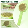 METREE Cat Hair Brush, Self Cleaning Pet Slicker Brush with