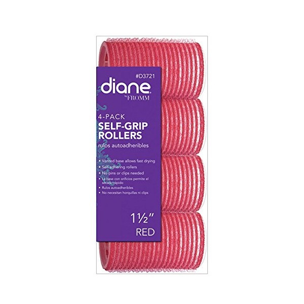 Diane D3721 Self Grip Rollers, Red