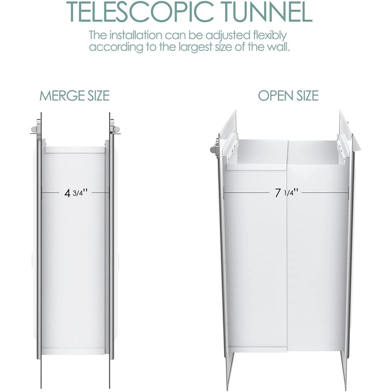 Baboni Pet Door for Wall, Steel Frame and Telescoping Tunnel,