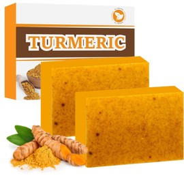Turmeric Soap Bar,Natural Kojic Acid Soap for Body & Face,Turmeric Soap for Dark Spot Remover Cleansing Even Skin Tone, Acne, Dark Spots,Moisturizing Smooth Skin