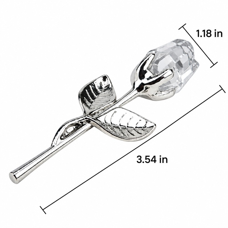 Crystal Glass Rose for Romantic Gifting – Elegant Artificial Flower